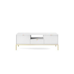 Televizní stolek Nova 154 cm bílý/zlatý