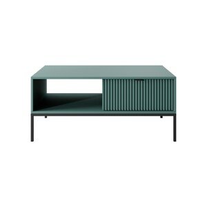Konferenční stolek Nova 104 cm zelený/černé úchytky a černý rám