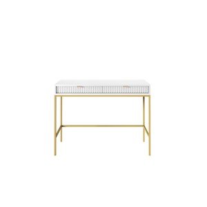 Toaletní stolek Nova 104 cm bílý/zlatý
