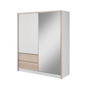 Šatní skříň Sara III 184 cm bílá/dub sonoma