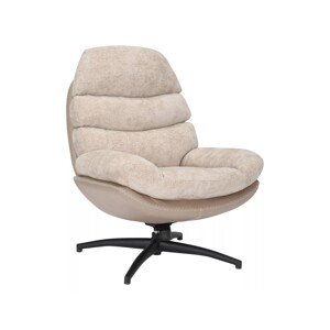 Otočné designové lounge křeslo GISELLE béžové