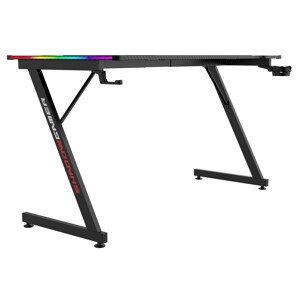 Herní stůl SHADOW GAMER 2.0 140 cm LED RGB černý