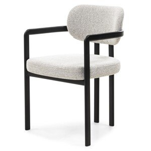 Designová jídelní židle Alba II šedo-béžová/černá