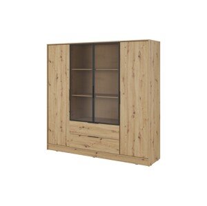 Šatní skříň Kelly 4D RM s policemi 206 cm dub artisan