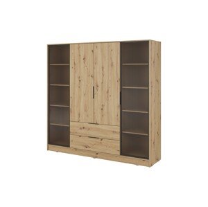 Šatní skříň Kelly 4D RD s tyčí 206 cm dub artisan