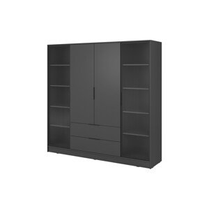 Šatní skříň Kelly 4D RD s tyčí 206 cm grafit