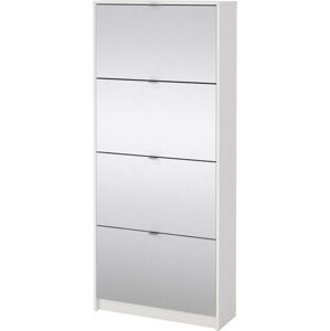Botník Flapie 010 70 cm se zrcadlem bílý