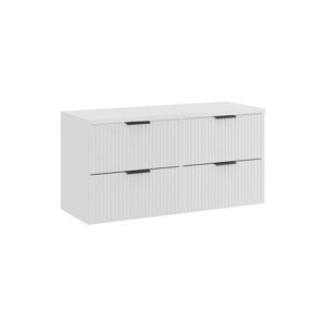Závěsná skříňka pod umyvadlo Casad s deskou 120 cm bílá