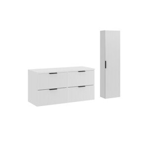 Koupelnová sestava Casad s deskou a skříňkami 120 cm bílá