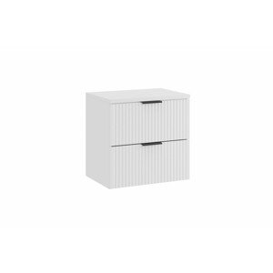 Závěsná skříňka pod umyvadlo Casad s deskou 60 cm bílá