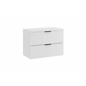 Závěsná skříňka pod umyvadlo Casad s deskou 80 cm bílá