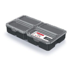 Organizér MESX BOX 28,5x15,8x5,7 cm transparentní/černý