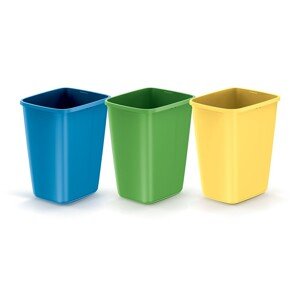 Sada 3 odpadkových košů COMPACTO SORTE 3x 9 L černá