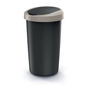 Odpadkový koš COMPACTO 25 L černý/hnědý