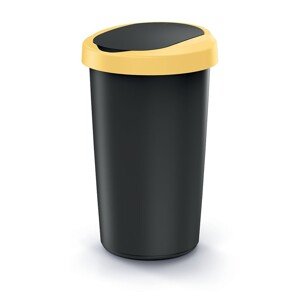 Odpadkový koš COMPACTO FLAS 50 L černý/světle žlutý