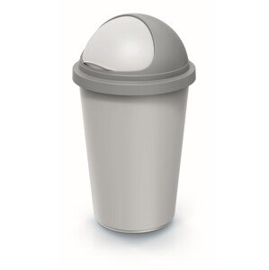 Odpadkový koš COMPACTO ROLL 50 L popelavě šedý/světle šedý