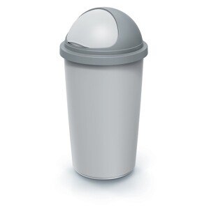 Odpadkový koš COMPACTO ROLL 60 L popelavě šedý/světle šedý