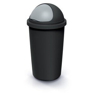 Odpadkový koš COMPACTO ROLL 60 L černý/světle šedý