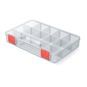 Organizér RQS BOX 27,5x18,6x4,1 cm transparentní/červený