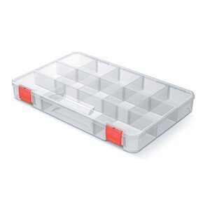 Organizér RQS BOX 35,5x23x4,1 cm transparentní/červený