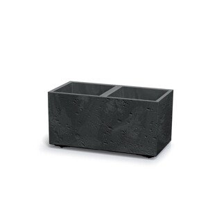 Plastový květináč SIERRAS CASE BETON EFFECT černý