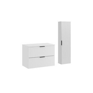 Koupelnová sestava Casad s deskou a skříňkami 80 cm bílá