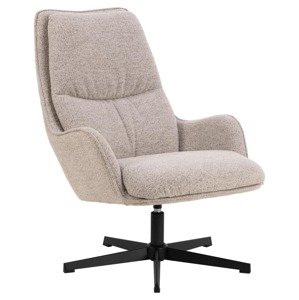 Otočné křeslo Bosley lounge béžové/černé