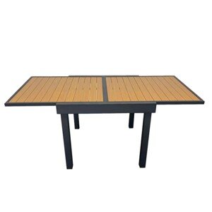 Zahradní hliníkový rozkládací stůl ALEX 90/180 cm hnědý