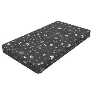 Matrace pro psy SLOOKE 101x55x4 cm šedá/stříbrné tlapky