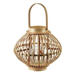Proutěná lucerna LUCIE Natural 32x27 cm hnědá