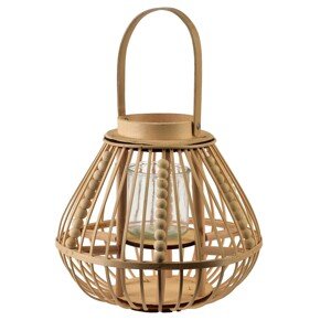 Proutěná lucerna LUCIE Natural 30x28 cm hnědá