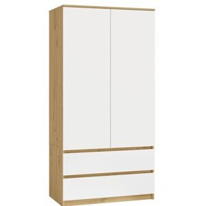 Šatní skříň MALWA I 90 cm dub artisan/bílá