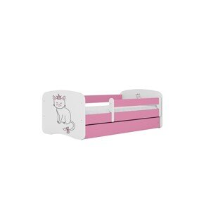 Dětská postel Babydreams kočka růžová