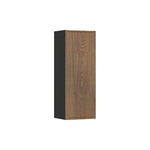 Závěsná koupelnová skříňka Talia 80 cm matná černá/dub castello