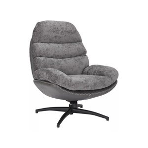 Otočné designové lounge křeslo GISELLE šedé