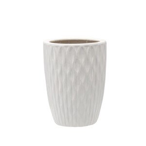 Keramický obal na květináč SLOWNY 24,5 cm bílý