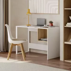 Psací stůl Houseland Indy M4 bílý/dub safírový