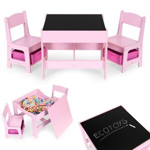 Sada dětského nábytku HOME ECOTOYS růžová