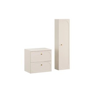 Koupelnová sestava s deskou a skříňkami Donna 60 cm písková
