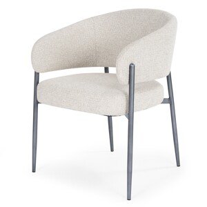 Designové čalouněné jídelní křeslo Umbra béžové/šedé
