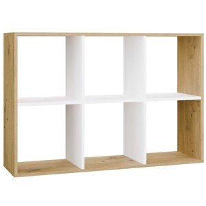 Regál Malax 2x3 110 cm dub Artisan/bílý