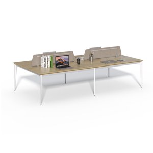Kancelársky set pre 4 osoby Houseland Profit Max 02 3216 dub/biela