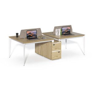 Kancelársky set pre 4 osoby Houseland Profit Max 05 2612 dub/biela