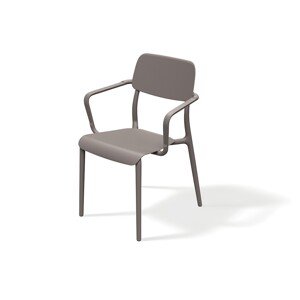 Zahradní židle Rimos 57 cm  s područkami zemitě hnědá