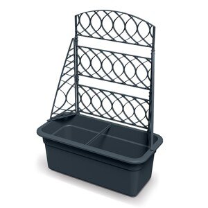 Květináč s pergolou Blomas 58 cm antracitový