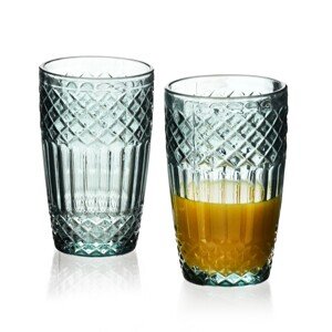 Sada 4 ks sklenic ELLA 370 ml zelená