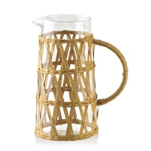Skleněný džbánek s opletením BOHO 1,1 L transparentní