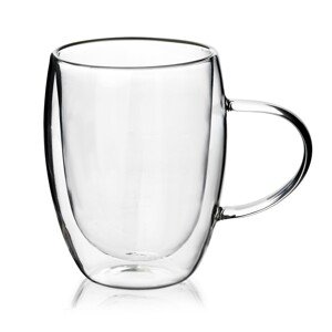 Skleněný hrnek PETER 380 ml čirý