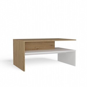 Konferenční stolek Boston 90 cm dub artisan/bílý