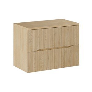 Závěsná skříňka pod umyvadlo Nordic s deskou 80 cm dub cremona